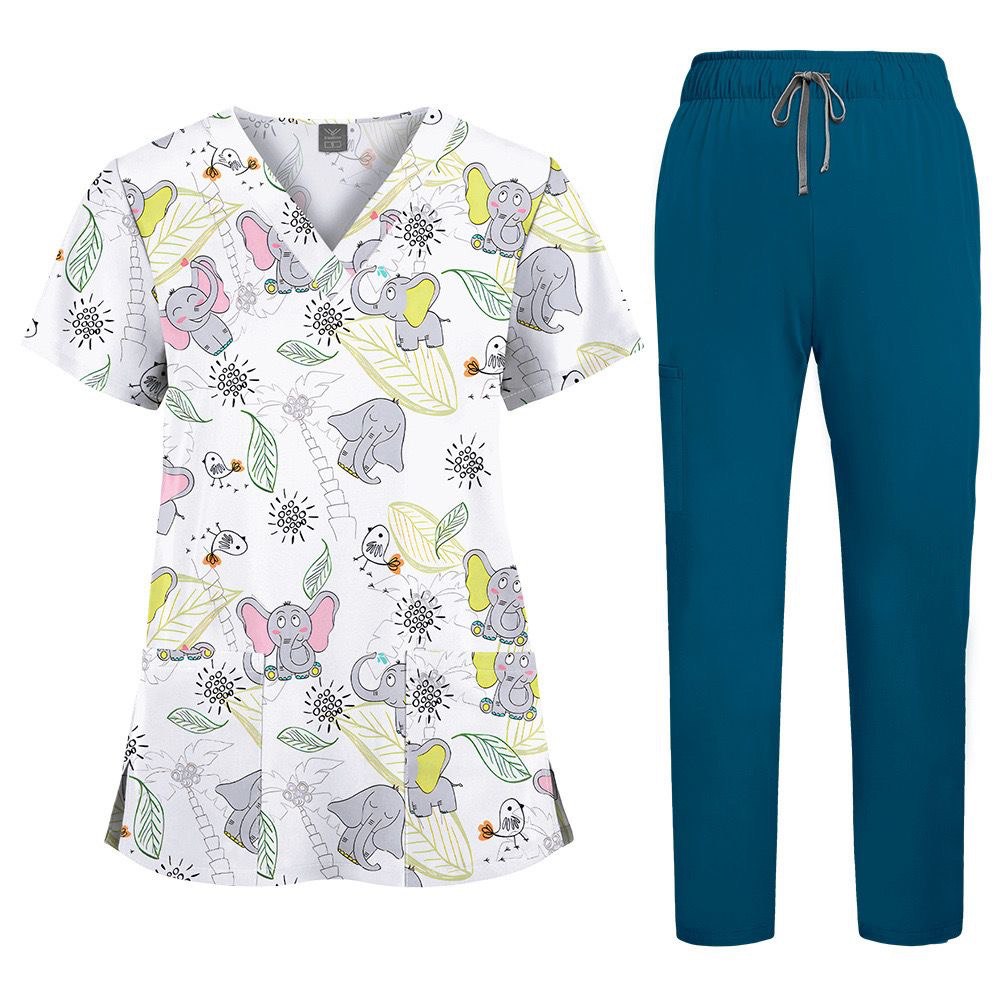 floral scrubs